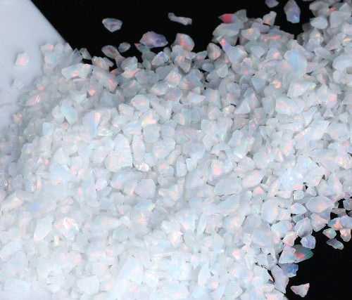 Ópalo triturado - "Arcoíris de hielo" / Material de incrustación premium para joyería, carpintería, muebles, artesanías y pasatiempos