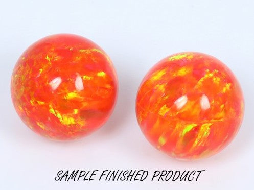 Ópalo triturado - "Naranja fuego" / Material de incrustación premium para joyería, carpintería, muebles, artesanías y pasatiempos