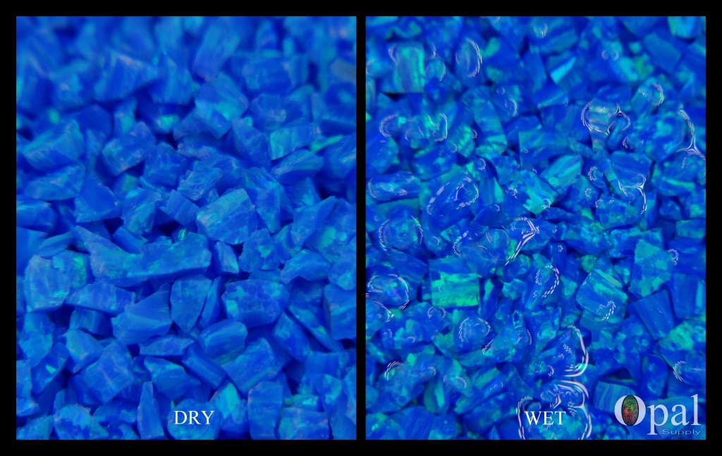 Crushed Opal - "Blue Ice" /Premium Inlay Material for Jewelry, Woodwork, Furniture, Crafts and Hobbies-OpalSupply
