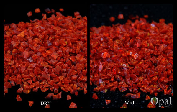 Crushed Opal - "Flaming" /Premium Inlay Material for Jewelry, Woodwork, Furniture, Crafts and Hobbies-OpalSupply