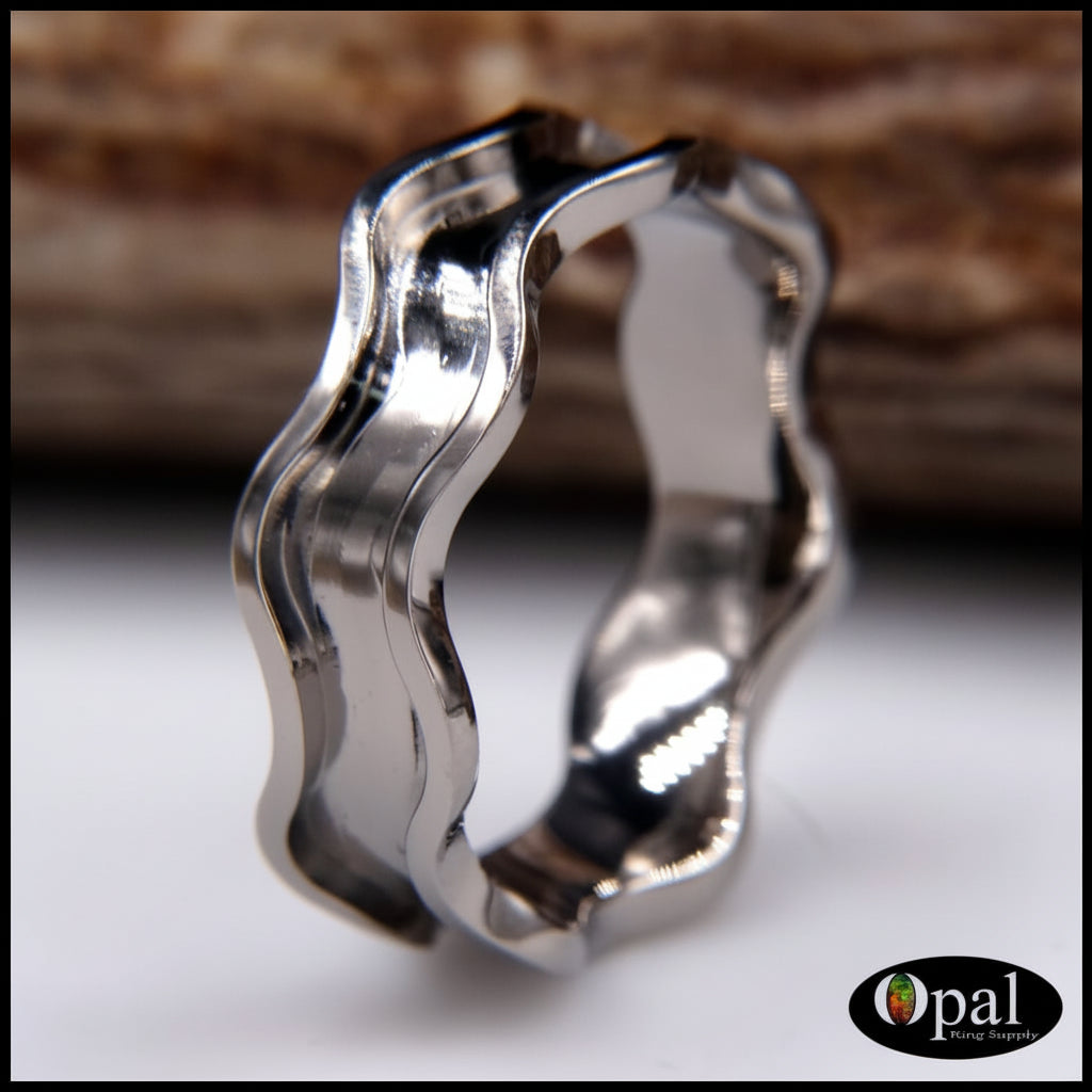 Ring Core Blank Titanium Clamshell Inlay – Opal Ring Supply