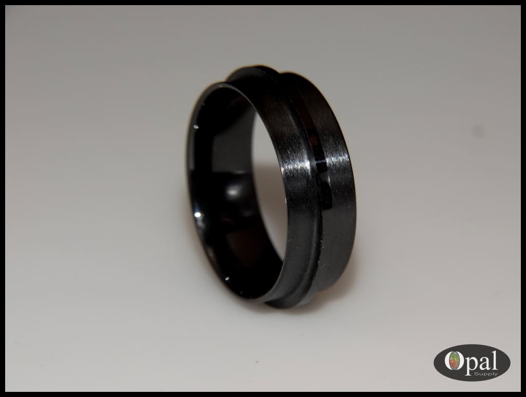 Ring Core Ceramic (Black) Center Line For Inlay