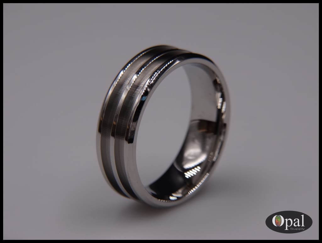 Ring Core Stainless Steel Double Channel Blank For Inlay