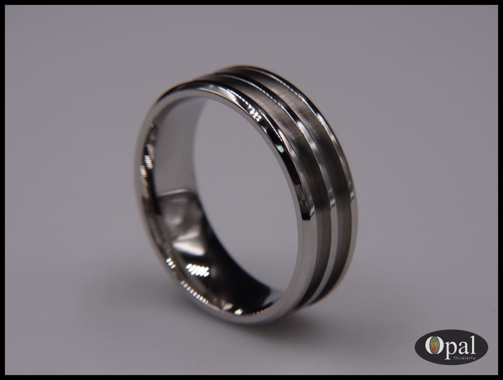 Ring Core Stainless Steel Double Channel Blank For Inlay