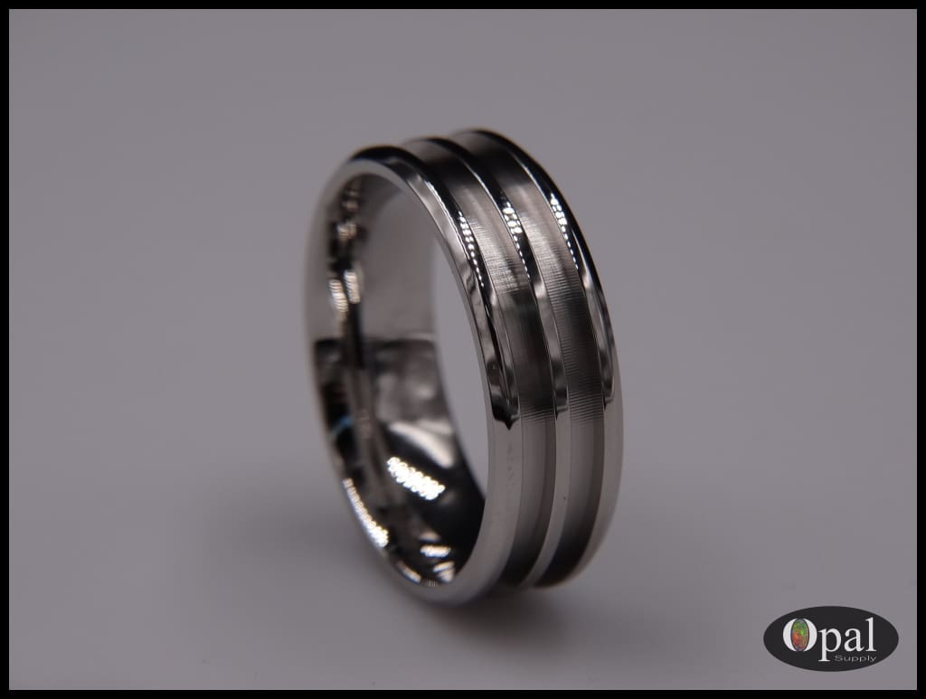 Ring Core Stainless Steel Double Channel Blank For Inlay