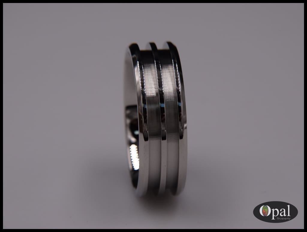 Ring Core Stainless Steel Double Channel Blank For Inlay