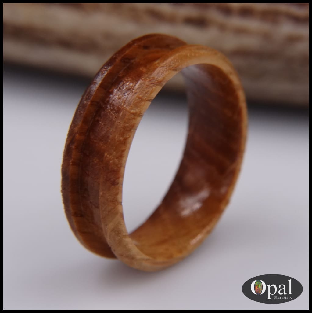 Ring Core Whiskey Barrel Oak Wood Blank for Inlay Opal Ring Supply