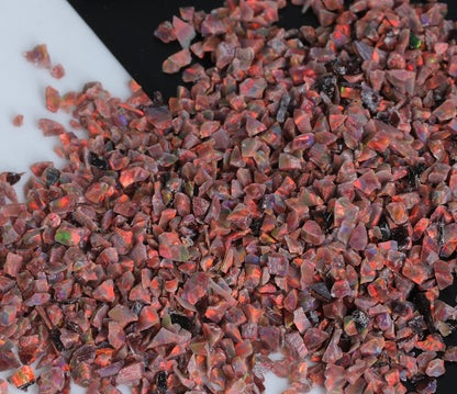 Ópalo triturado - "Cherry Splash"/Material de incrustación premium para joyería, carpintería, muebles, artesanías y pasatiempos