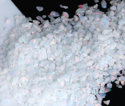 Ópalo triturado - "Arcoíris de hielo" / Material de incrustación premium para joyería, carpintería, muebles, artesanías y pasatiempos