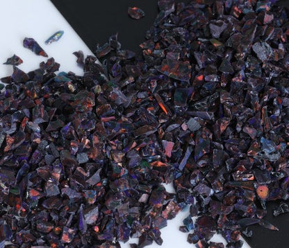 Ópalo triturado - "Medianoche"/Material de incrustación premium para joyería, carpintería, muebles, artesanías y pasatiempos