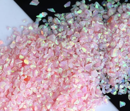 Crushed Opal - "Rose Pink" /Premium Inlay Material for Jewelry, Woodwork, Furniture, Crafts and Hobbies