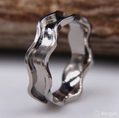 Incrustación de concha de titanio en blanco con núcleo de anillo