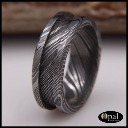 Ring Core Blank Damascus Carbon Steel for Inlay