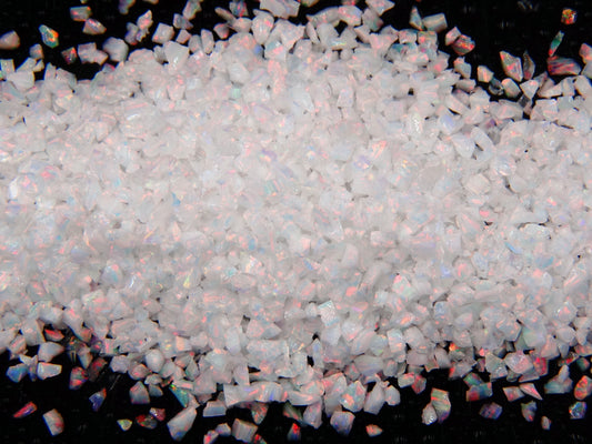 Ópalo triturado - "Arcoíris de hielo" / Material de incrustación premium para joyería, carpintería, muebles, artesanías y pasatiempos