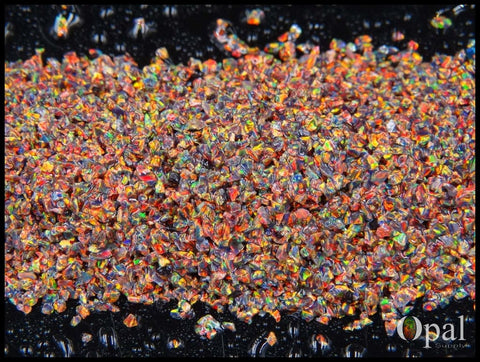 Crushed Opal - "Black-Gold Rainbow"/Premium Inlay Material for Jewelry, Woodwork, Furniture, Crafts and Hobbies-OpalSupply