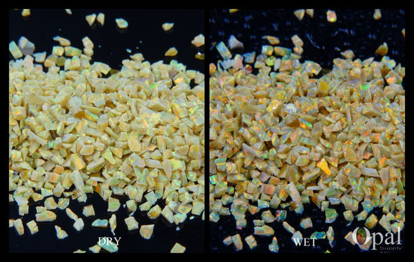 Crushed Opal - "Buttergold" /Premium Inlay Material for Jewelry, Woodwork, Furniture, Crafts and Hobbies-OpalSupply