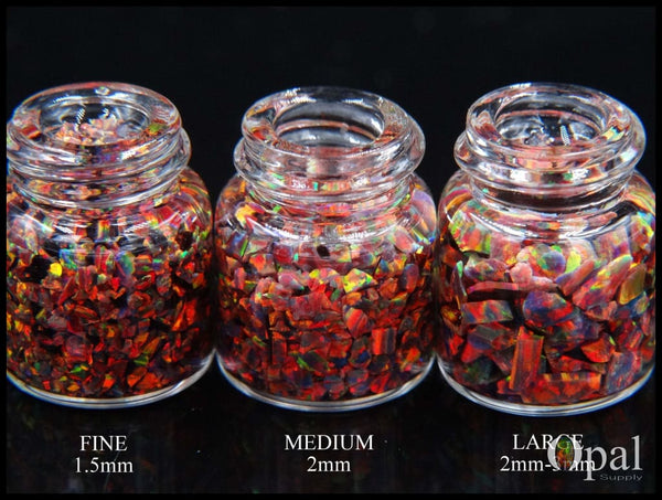 Crushed Opal - "Cherry Mix" /Premium Inlay Material for Jewelry, Woodwork, Furniture, Crafts and Hobbies-OpalSupply
