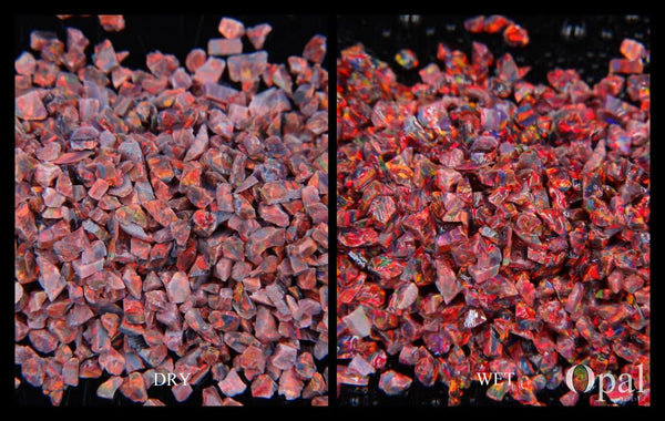 Crushed Opal - "Cherry Splash"/Premium Inlay Material for Jewelry, Woodwork, Furniture, Crafts and Hobbies-OpalSupply