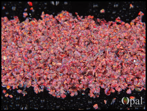 Crushed Opal - "Cherry Splash"/Premium Inlay Material for Jewelry, Woodwork, Furniture, Crafts and Hobbies-OpalSupply