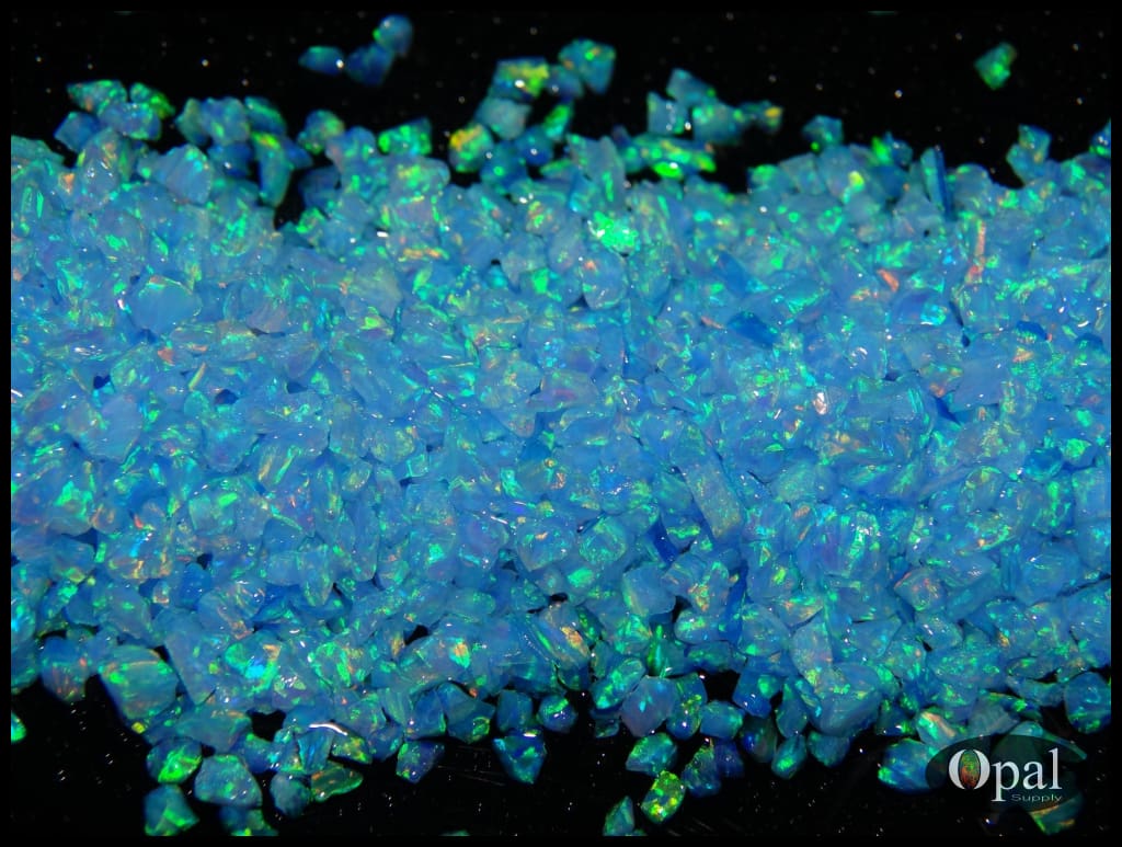 Crushed Opal - Cyan Blue /premium Inlay Material For Jewelry Woodwork Furniture Crafts And Hobbies