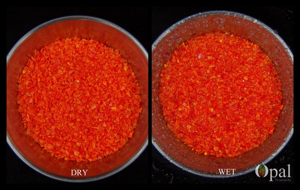 Crushed Opal - "Fire Orange" /Premium Inlay Material for Jewelry, Woodwork, Furniture, Crafts and Hobbies-OpalSupply