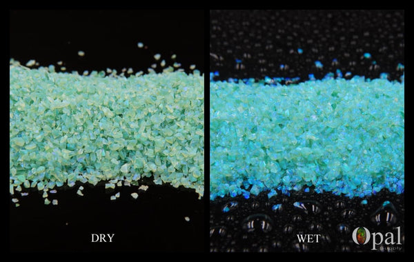 Crushed Opal - "Mint" /Premium Inlay Material for Jewelry, Woodwork, Furniture, Crafts and Hobbies-OpalSupply