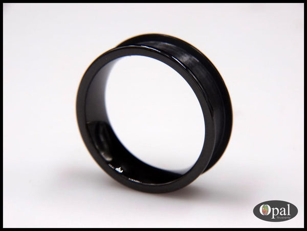 Ring Core Blank Flat Edge Ceramic (Black) for Inlay