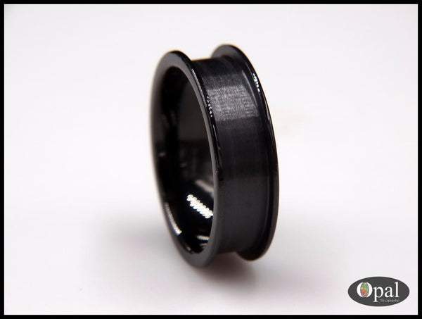 Ring Core Blank Flat Edge Ceramic (Black) for Inlay