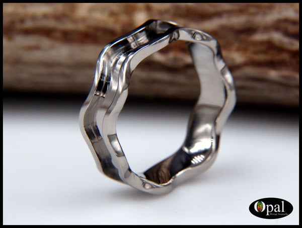 Ring Core Blank Titanium Clamshell Inlay