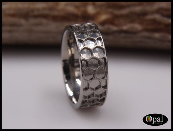 Ring Core Blank Titanium Honeycomb Inlay