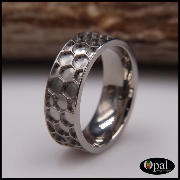 Ring Core Blank Titanium Honeycomb Inlay