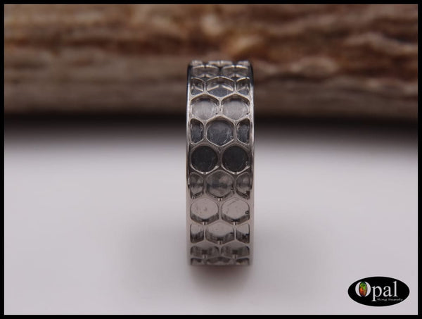 Ring Core Blank Titanium Honeycomb Inlay