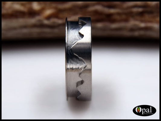 Ring Core Blank Titanium Mountainscape Inlay