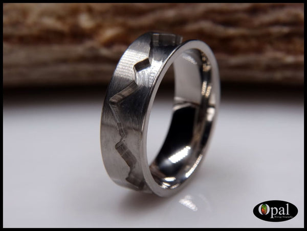 Ring Core Blank Titanium Mountainscape Inlay