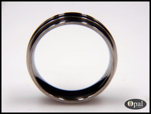 Ring Core Blank Titanium Triple Channel for Inlay