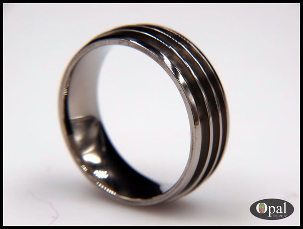 Ring Core Blank Titanium Triple Channel for Inlay