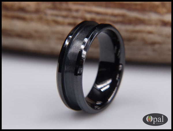 Ring Core Ceramic (Black) Blank For Inlay