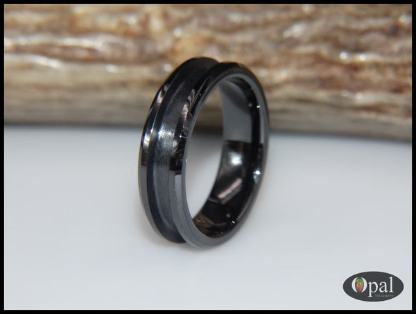 Ring Core Ceramic (Black) Blank For Inlay