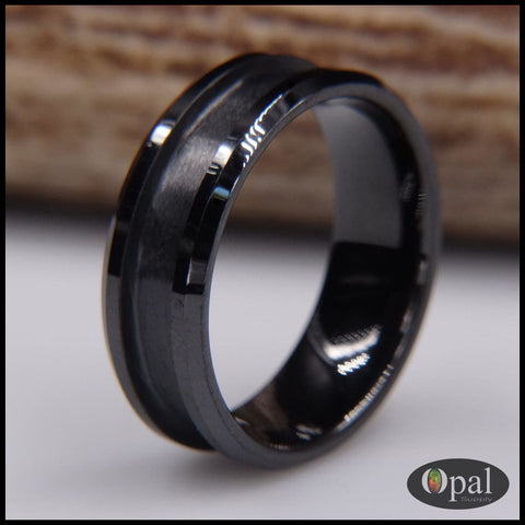 Ring Core Ceramic (Black) Blank for Inlay-OpalSupply