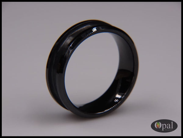 Ring Core Ceramic (Black) Blank for Inlay-OpalSupply