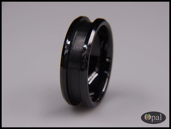 Ring Core Ceramic (Black) Blank for Inlay-OpalSupply