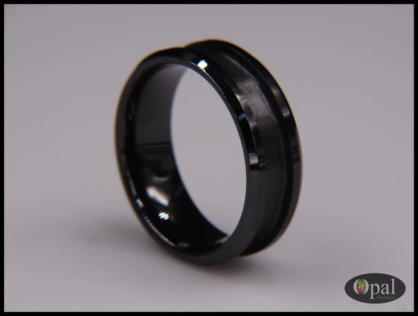 Ring Core Ceramic (Black) Blank for Inlay-OpalSupply