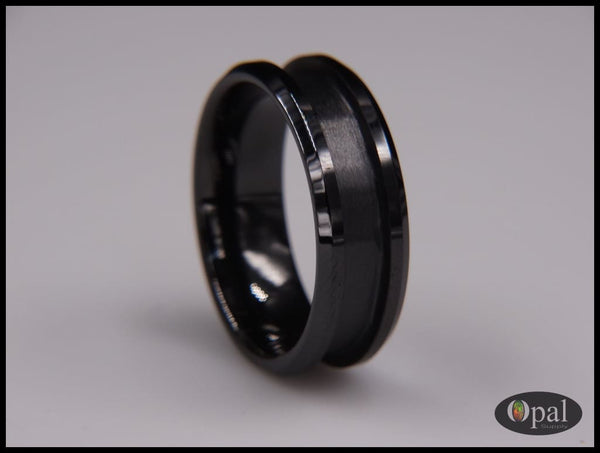 Ring Core Ceramic (Black) Blank for Inlay-OpalSupply