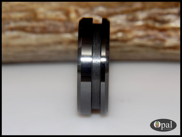 Ring Core Ceramic (Black) Blank for Off-Set Inlay