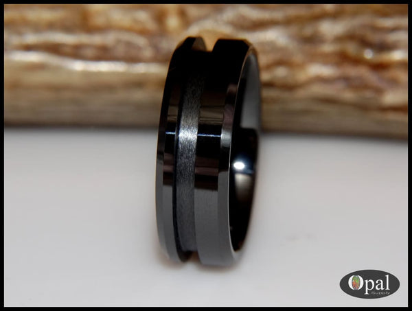 Ring Core Ceramic (Black) Blank for Off-Set Inlay