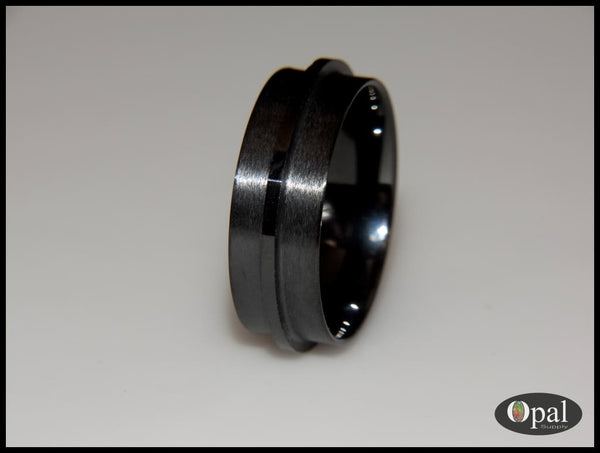 Ring Core Ceramic (Black) Center Line For Inlay