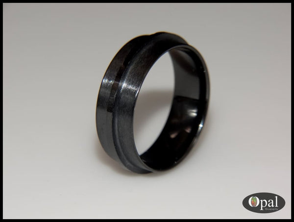 Ring Core Ceramic (Black) Center Line For Inlay