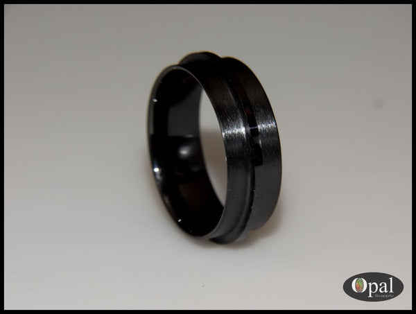 Ring Core Ceramic (Black) Center Line For Inlay