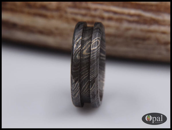 Ring Core Damascus Steel Blank for Inlay-OpalSupply