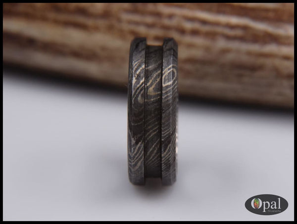 Ring Core Damascus Steel Blank for Inlay-OpalSupply